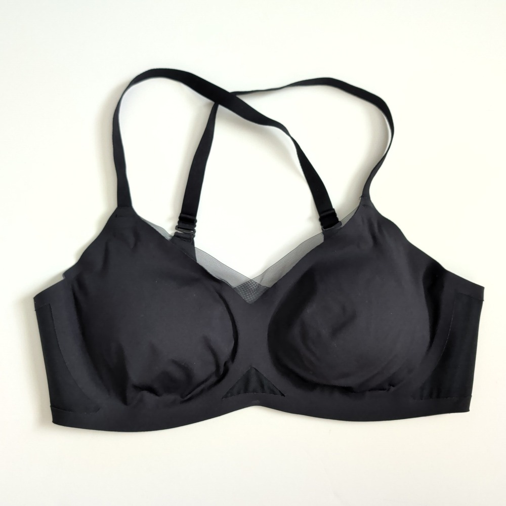 Honeylove Crossover Bra Onyx Black Wire-Free Supportive Size L 38B/C LWBR0302V3
